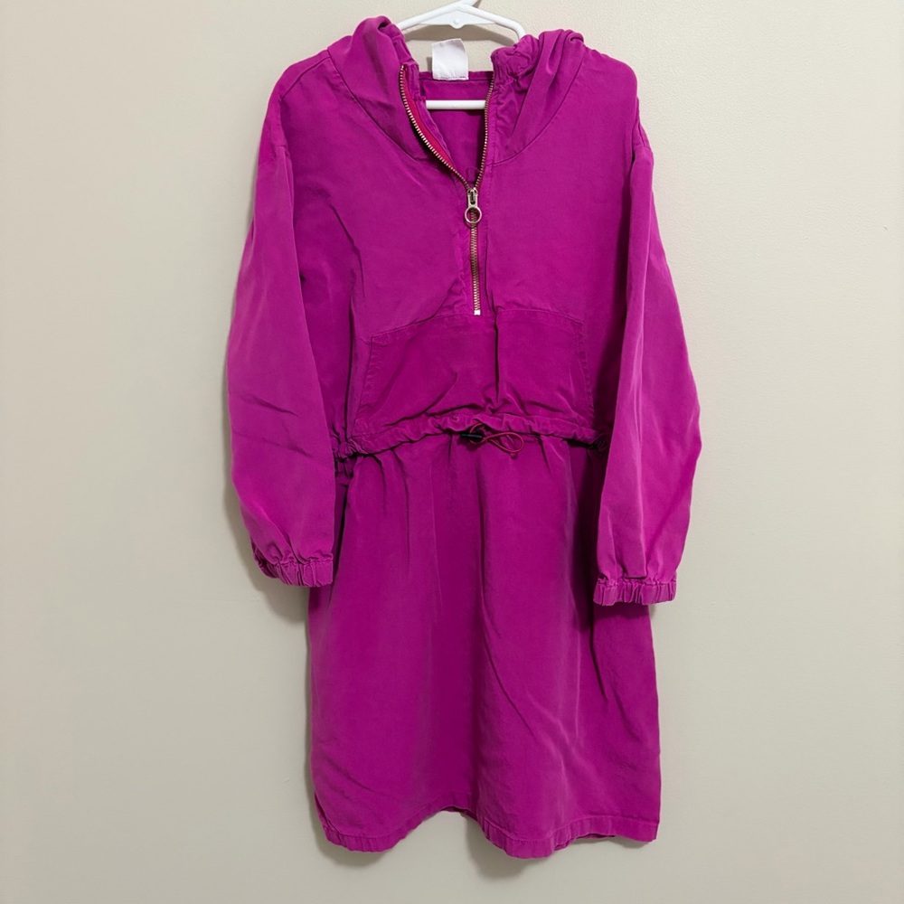 Zara Fuchsia Shirt Size 9 Girls Hooded Long Sleeve Fall Jumper Dress